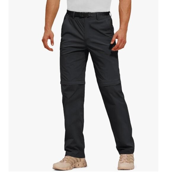 Men's Outdoor Convertible Hiking Pants with Belt, Lightweight Quick Dry Tactical - Picture 1 of 3